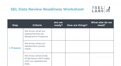 Worksheet - SEL Data Review Readiness